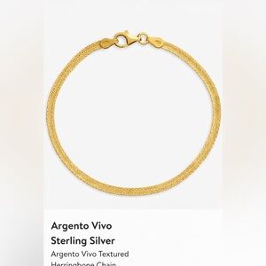 Argento Vivo Textured
Herringbone Chain Bracelet